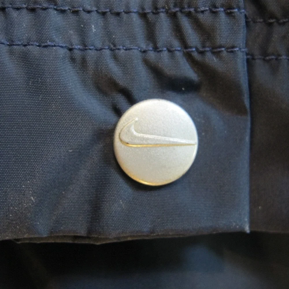 Vintage 90s Nike Full Zip Vented Nylon Windbreaker‎ Jacket Men's Large Blue